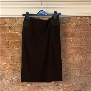 Eloquii Black Stretch Ponte Pencil Skirt